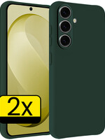 LUQ LUQ Samsung Galaxy S26 FE Hoesje Siliconen - Donkergroen - 2 PACK