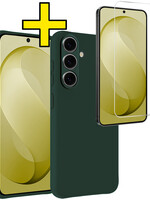 LUQ LUQ Samsung Galaxy S26 FE Hoesje Siliconen Met Screenprotector - Donkergroen