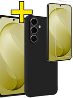 LUQ LUQ Samsung Galaxy S26 FE Hoesje Siliconen Met Screenprotector - Zwart