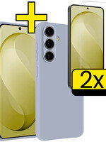 LUQ LUQ Samsung Galaxy S26 FE Hoesje Siliconen Met 2x Screenprotector - Lila