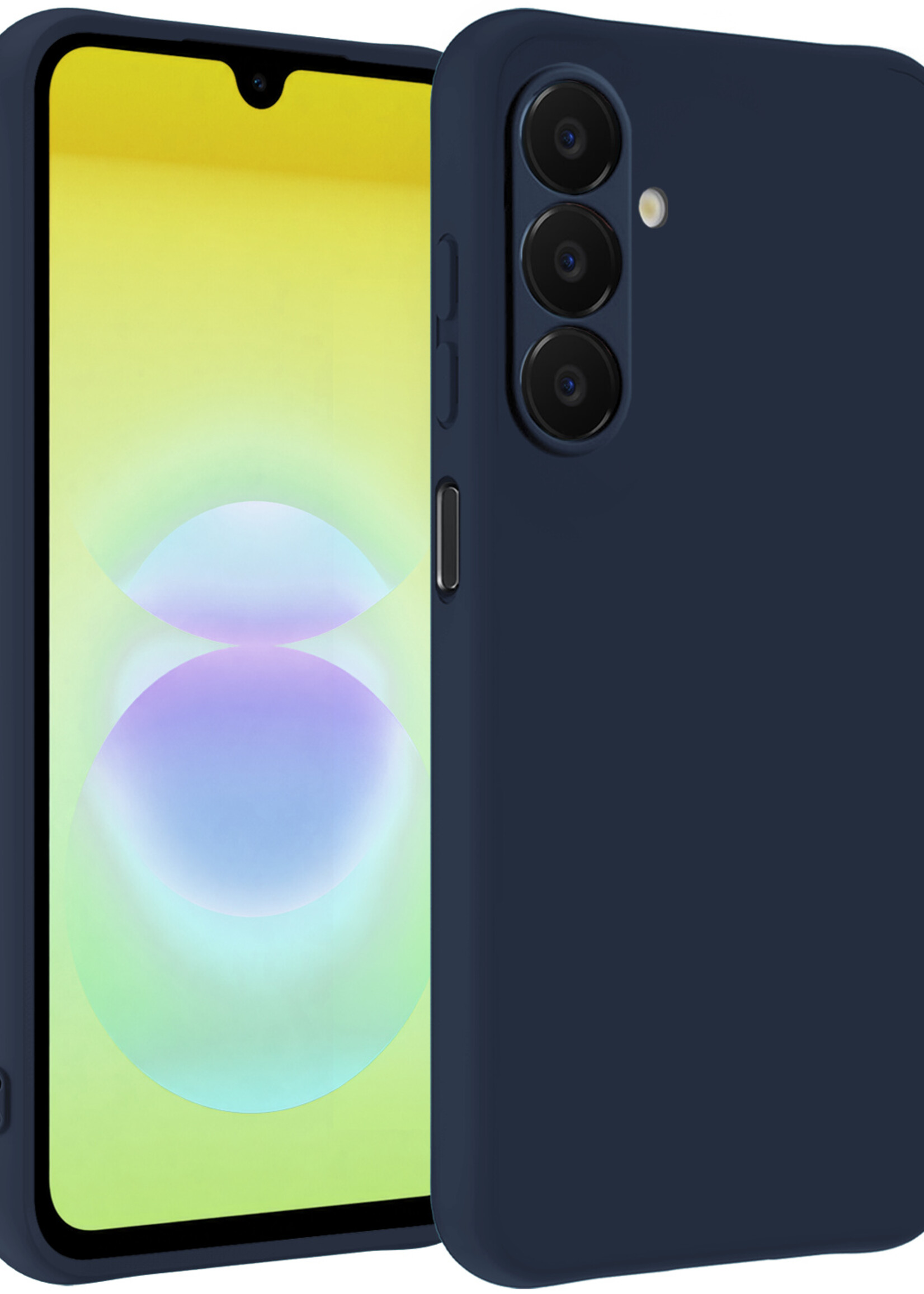 LUQ LUQ Samsung Galaxy A18 Hoesje Siliconen - Donkerblauw