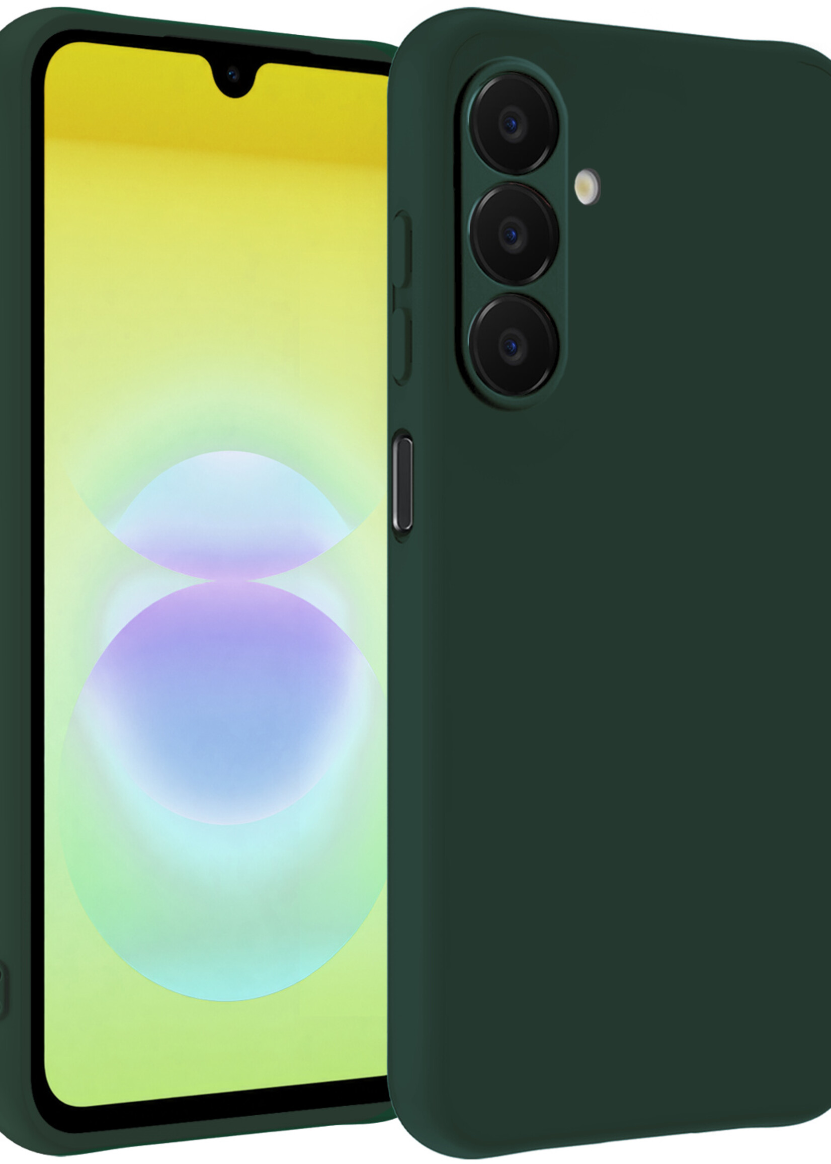 LUQ LUQ Samsung Galaxy A18 Hoesje Siliconen - Donkergroen