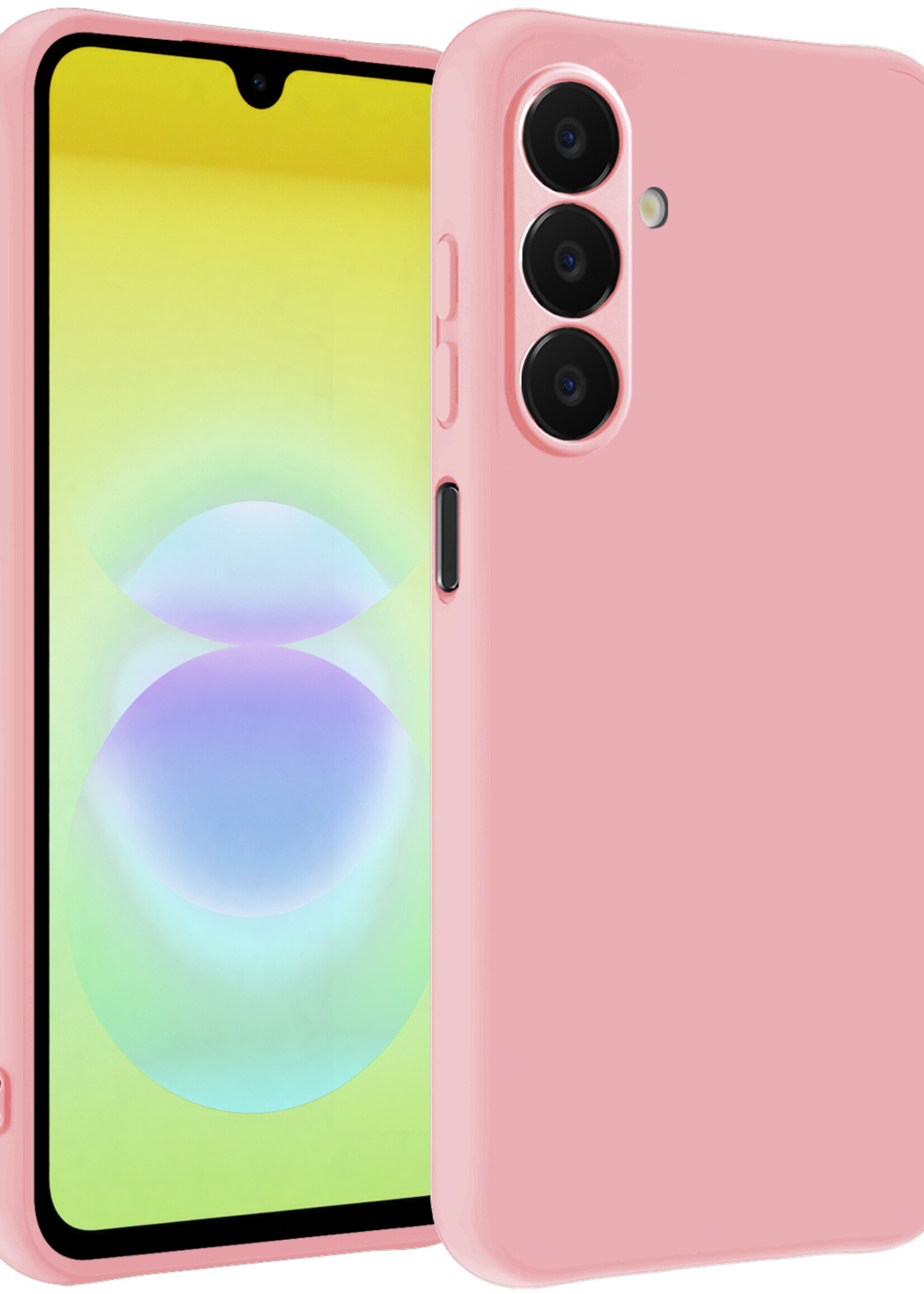 LUQ LUQ Samsung Galaxy A18 Hoesje Siliconen - Lichtroze