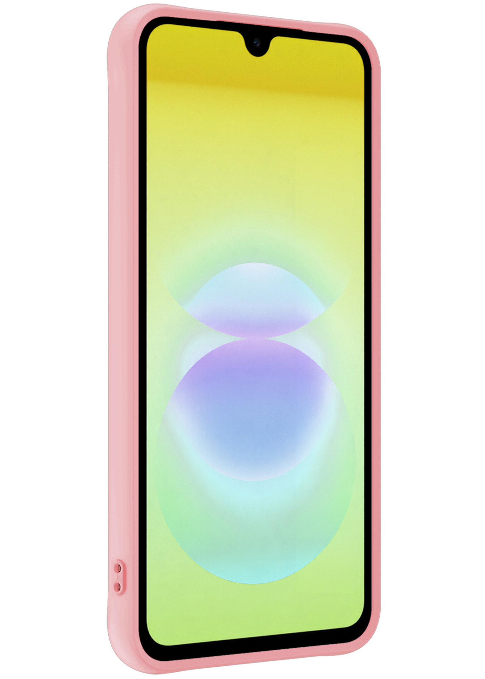 LUQ LUQ Samsung Galaxy A18 Hoesje Siliconen - Lichtroze