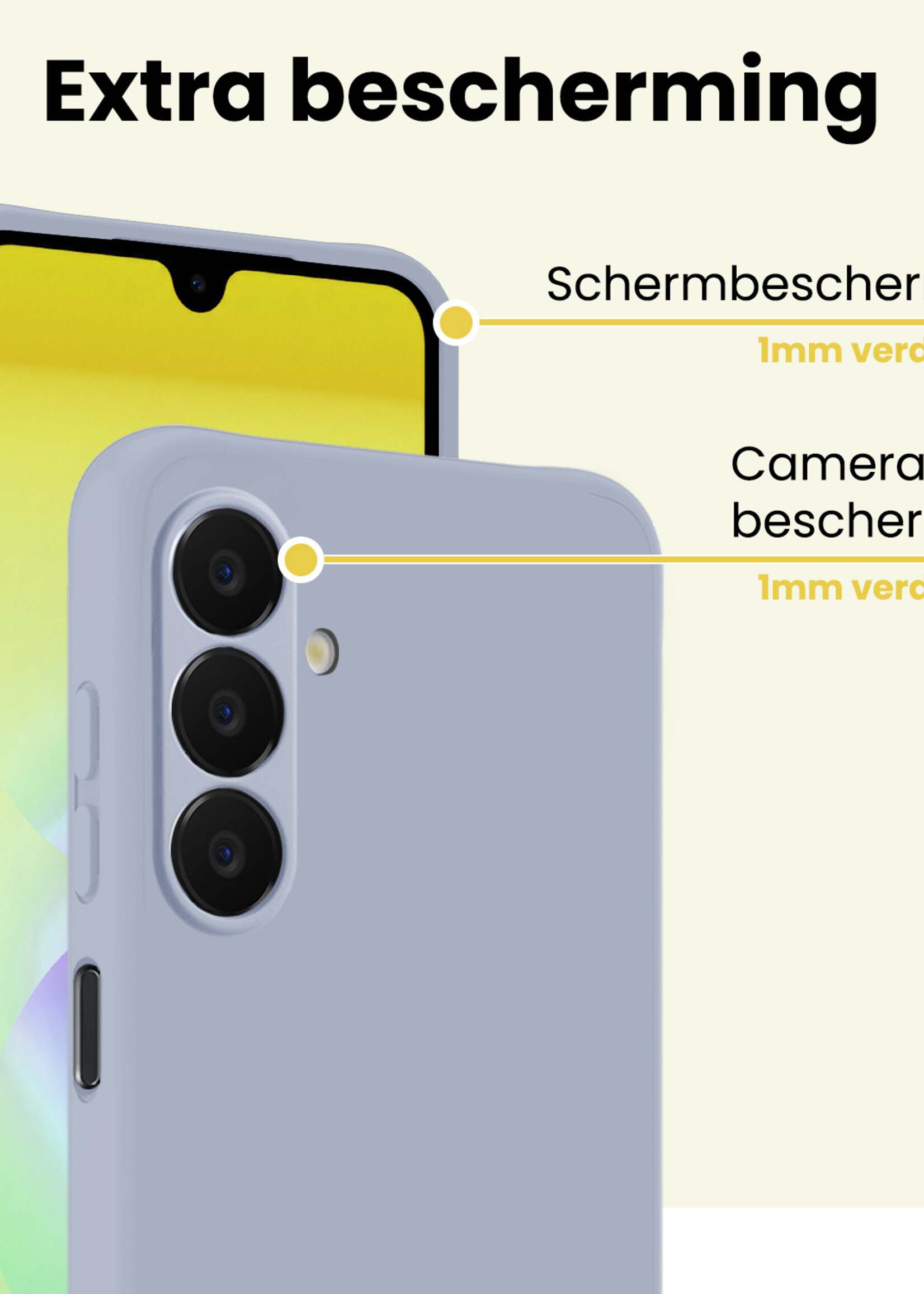 LUQ LUQ Samsung Galaxy A18 Hoesje Siliconen - Lila