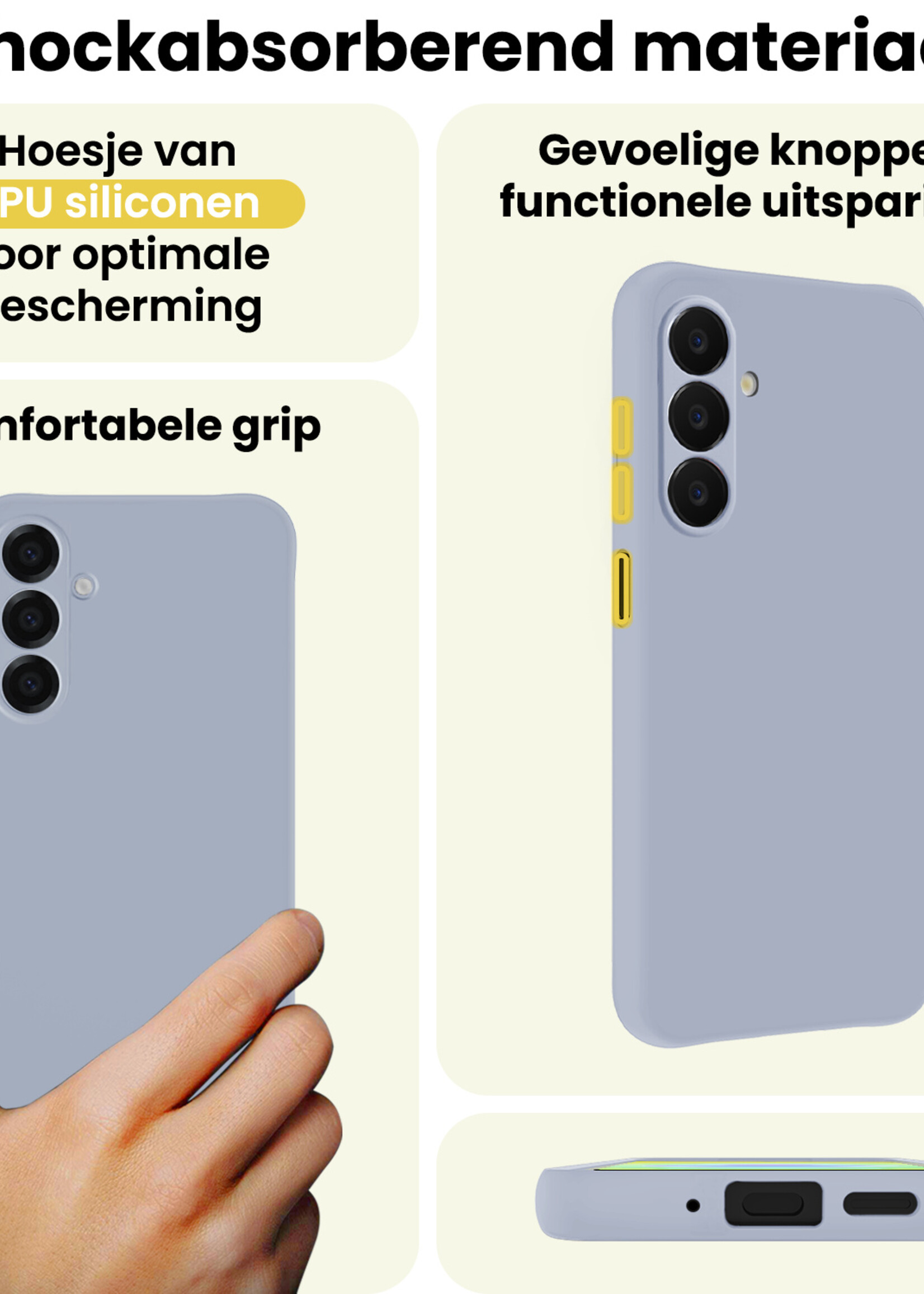 LUQ LUQ Samsung Galaxy A18 Hoesje Siliconen - Lila