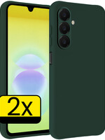 LUQ LUQ Samsung Galaxy A18 Hoesje Siliconen - Donkergroen - 2 PACK