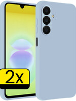 LUQ LUQ Samsung Galaxy A18 Hoesje Siliconen - Lichtblauw - 2 PACK