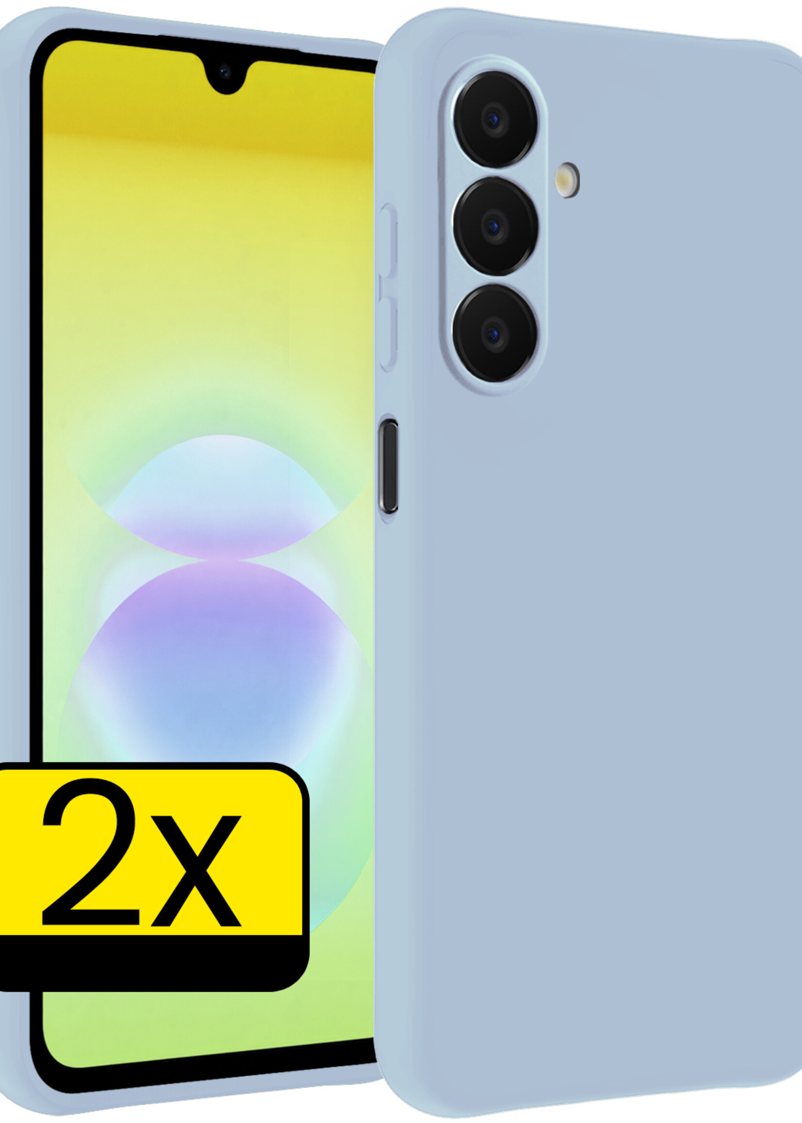 LUQ LUQ Samsung Galaxy A18 Hoesje Siliconen - Lichtblauw - 2 PACK