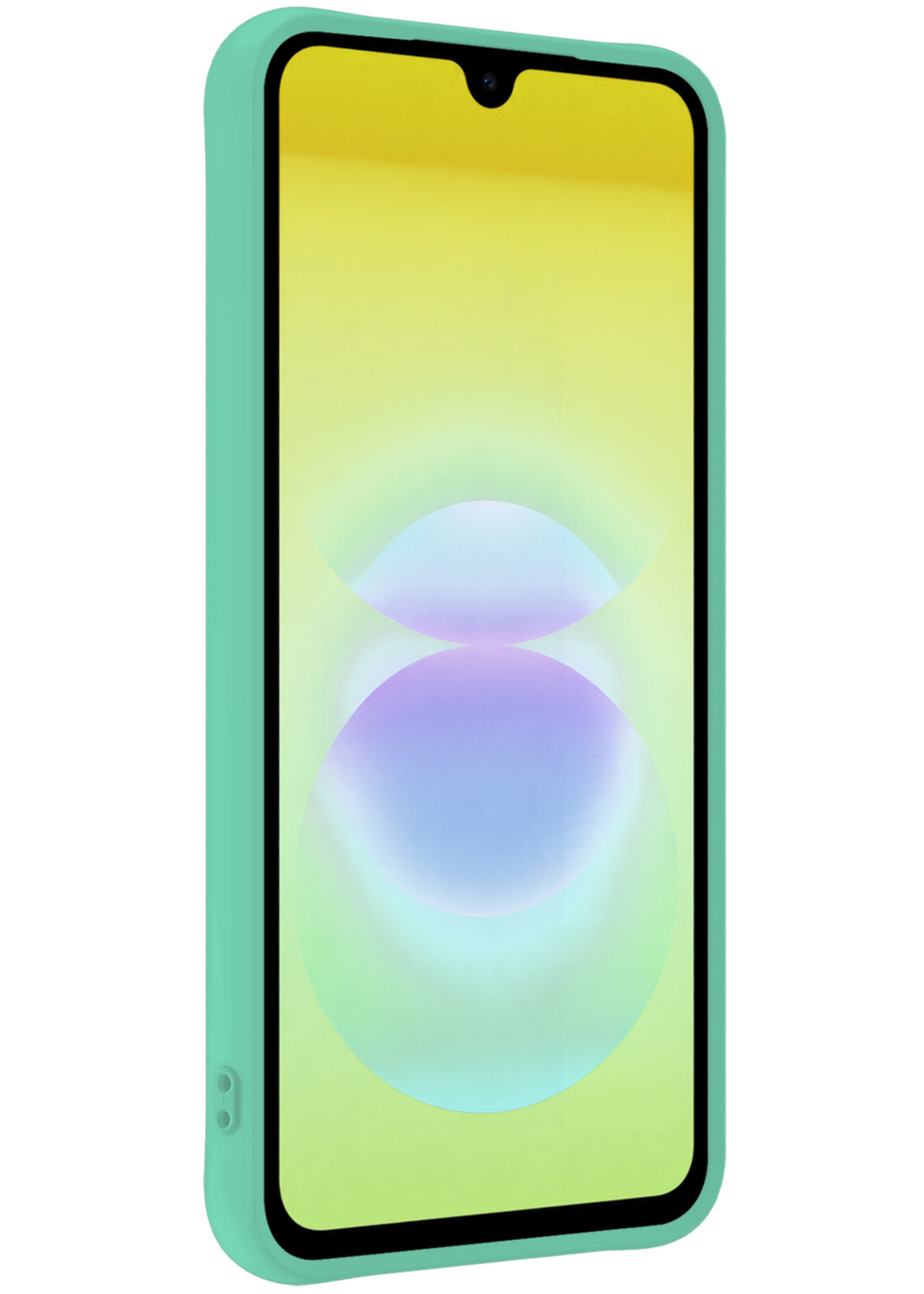 LUQ LUQ Samsung Galaxy A18 Hoesje Siliconen - Mintgroen - 2 PACK
