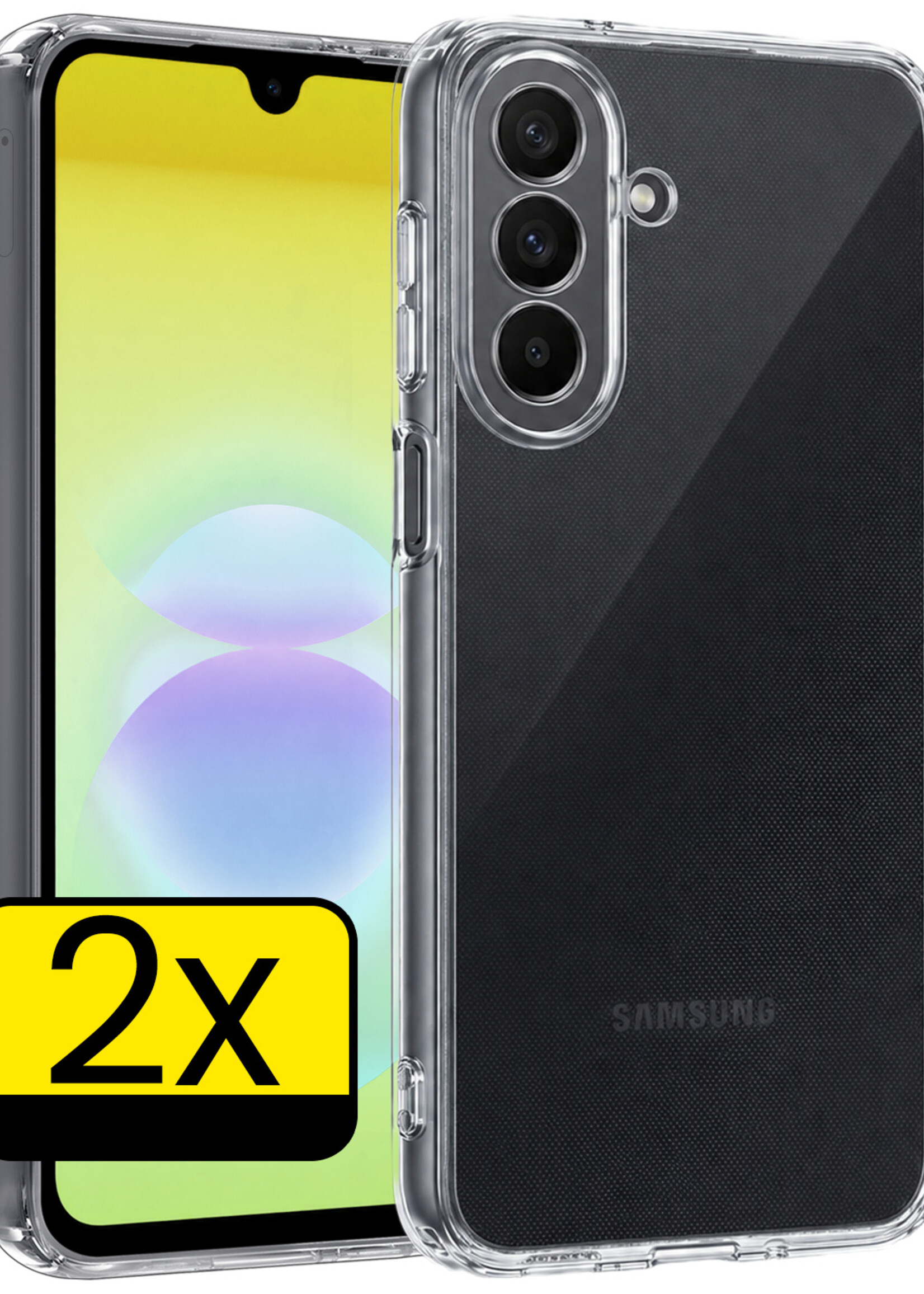 LUQ LUQ Samsung Galaxy A18 Hoesje Siliconen - Transparant - 2 PACK