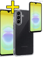 LUQ LUQ Samsung Galaxy A18 Hoesje Siliconen Met Screenprotector - Transparant