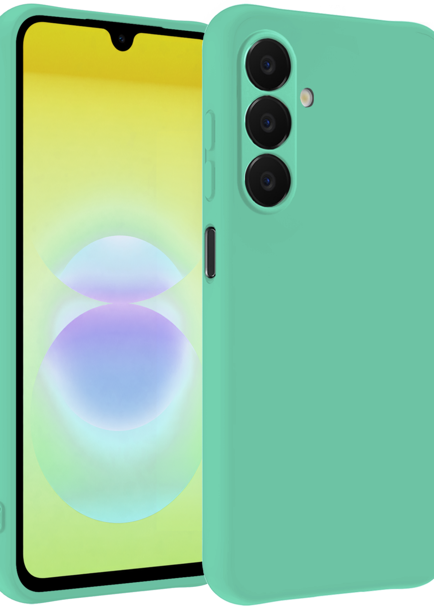 LUQ LUQ Samsung Galaxy A18 Hoesje Siliconen - Mintgroen