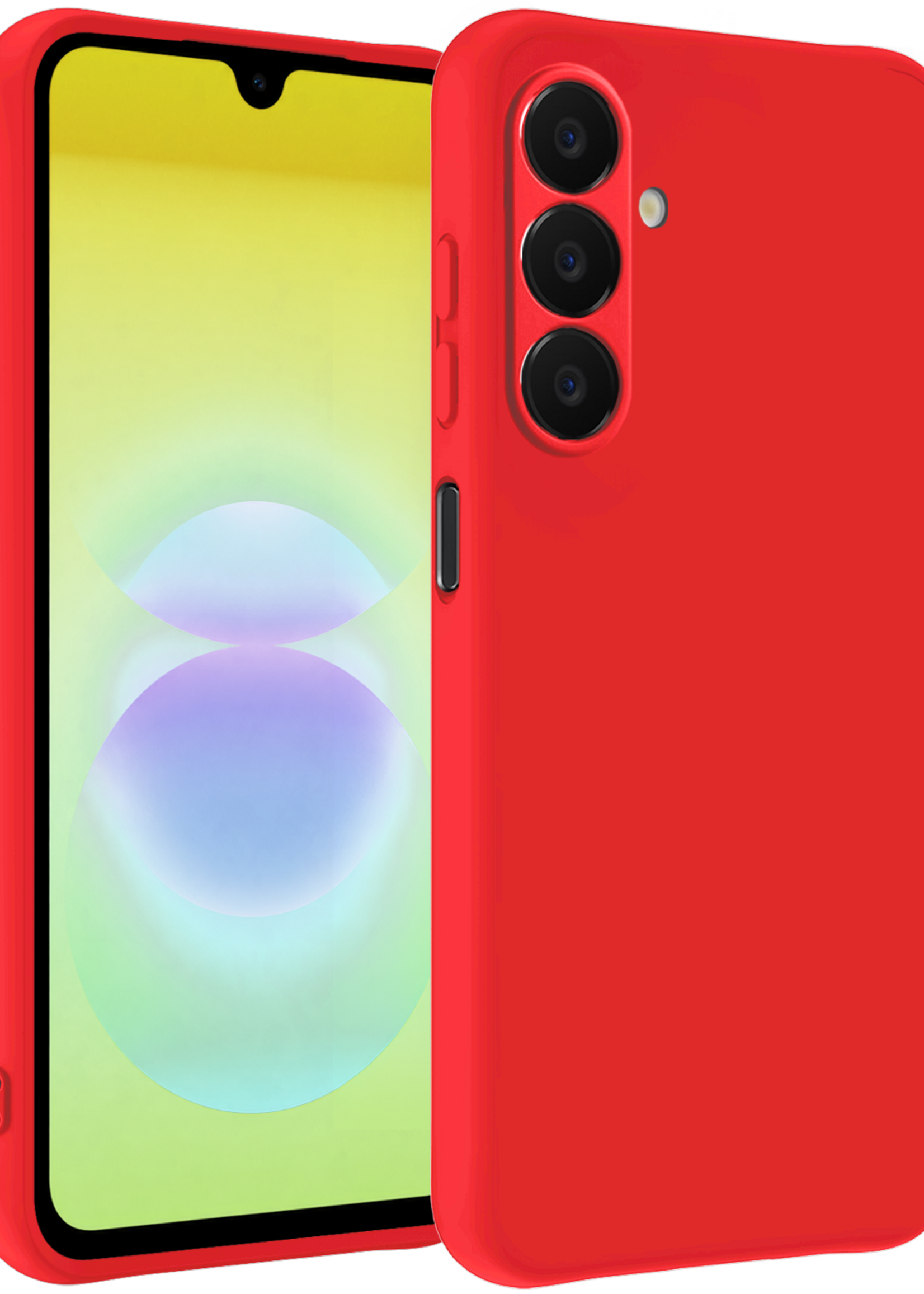 LUQ LUQ Samsung Galaxy A18 Hoesje Siliconen - Rood