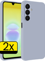 LUQ LUQ Samsung Galaxy A18 Hoesje Siliconen - Lila - 2 PACK