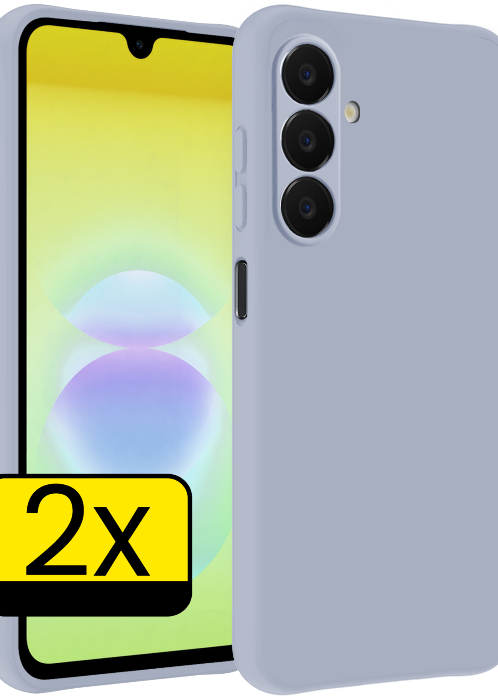 LUQ LUQ Samsung Galaxy A18 Hoesje Siliconen - Lila - 2 PACK
