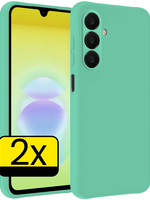LUQ LUQ Samsung Galaxy A18 Hoesje Siliconen - Mintgroen - 2 PACK