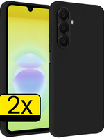 LUQ LUQ Samsung Galaxy A18 Hoesje Siliconen - Zwart - 2 PACK