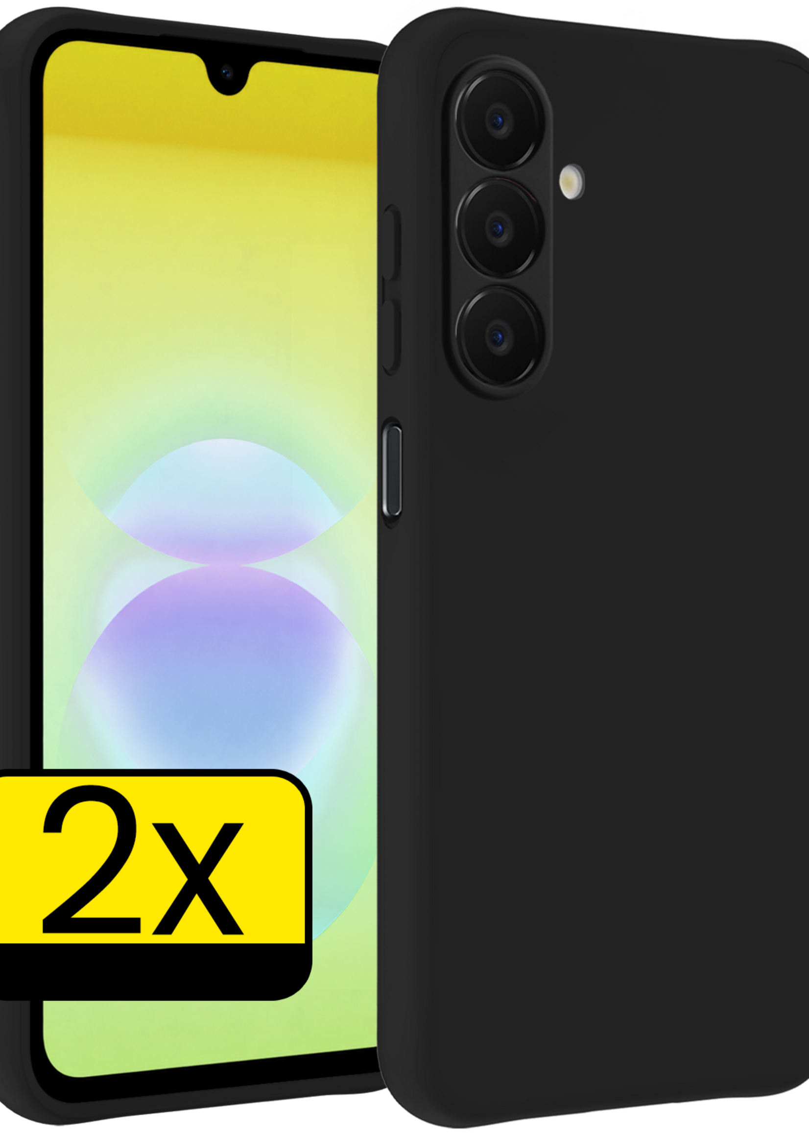 LUQ LUQ Samsung Galaxy A18 Hoesje Siliconen - Zwart - 2 PACK