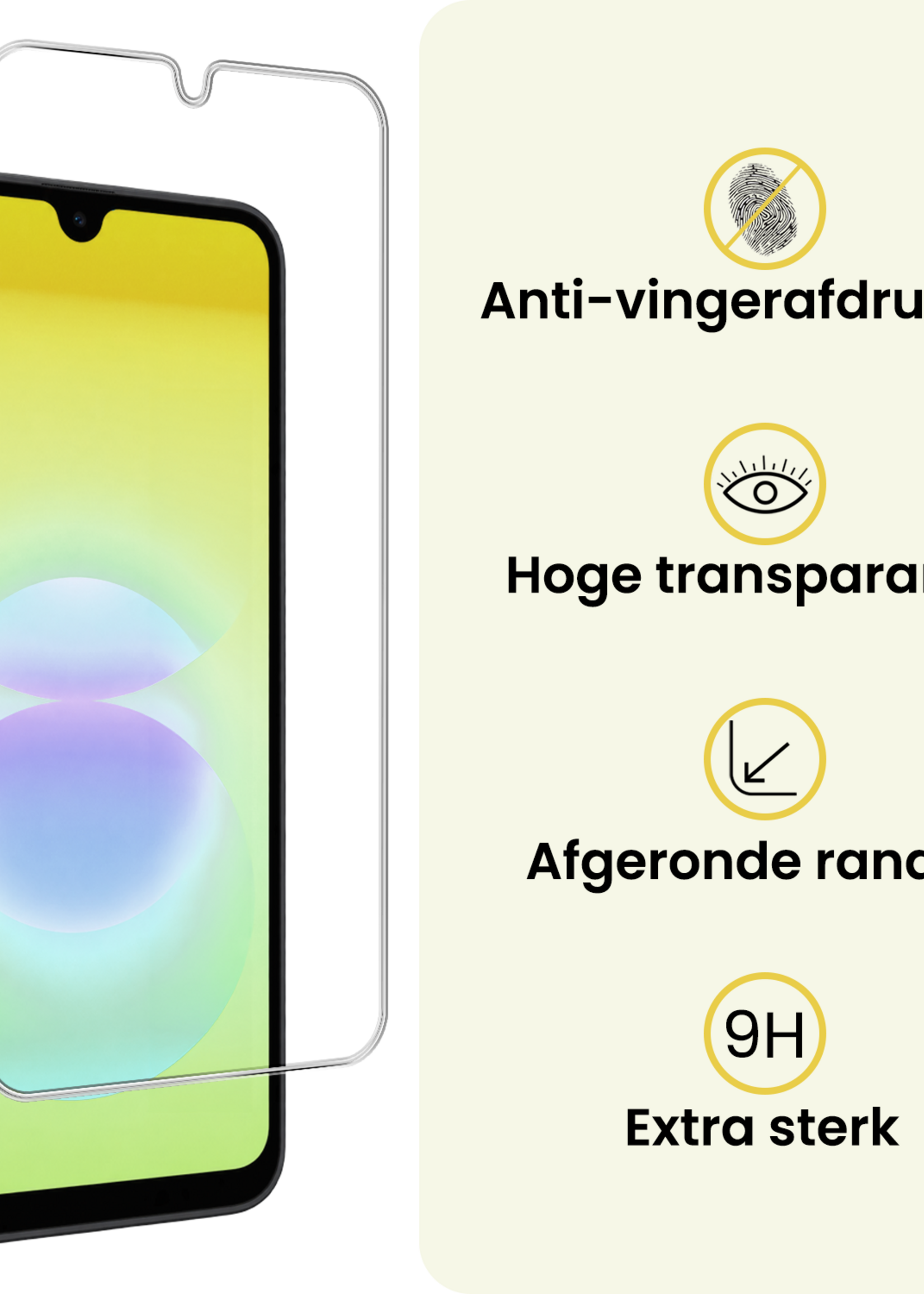 LUQ LUQ Samsung Galaxy A18 Hoesje Siliconen Met Screenprotector - Rood