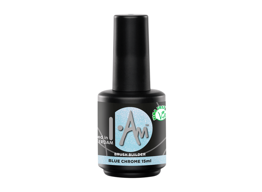 Żel w pędzelku I.Am Brush Builder Blue Chrome (15ml)