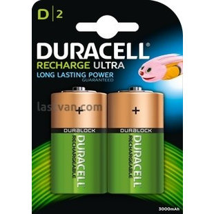 batterijen oplaadbaar type D (2stuks)
