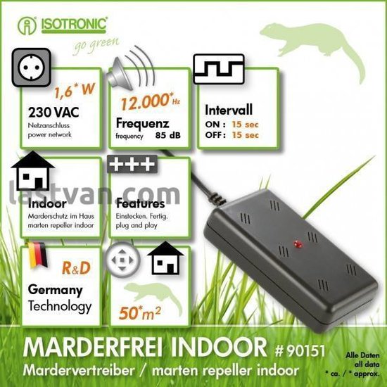 Isotronic marterverjager voor binnen