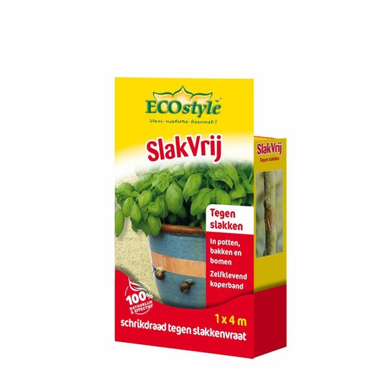 ECOstyle SlakVrij Zelfklevende kopertape tegen slakken 4 meter