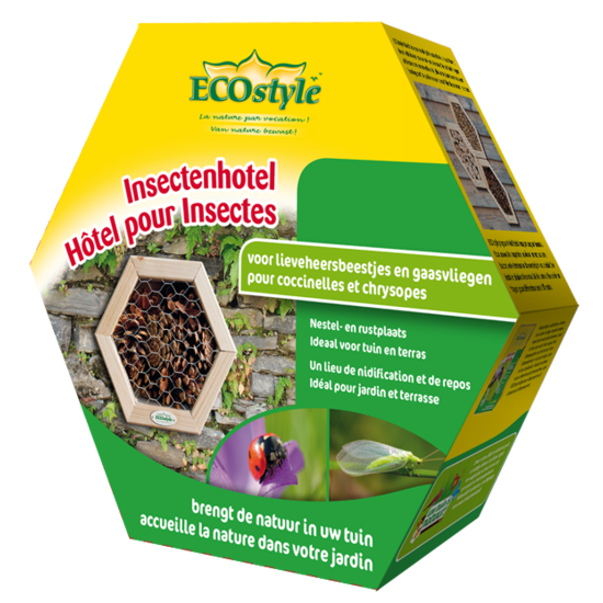 ECOstyle Insectenhotel voor lieveheersbeestjes en gaasvliegen (honingraat)