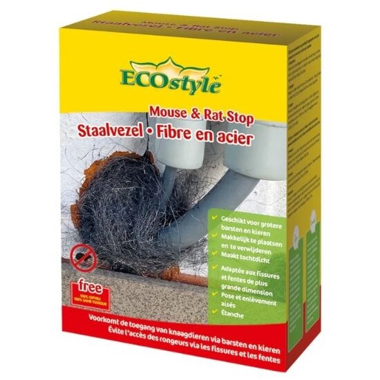 ECOstyle Mouse & Rat Stop Staalvezel 50 cm x 10 cm
