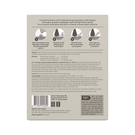 Pokon conifeer & taxus mest 1kg