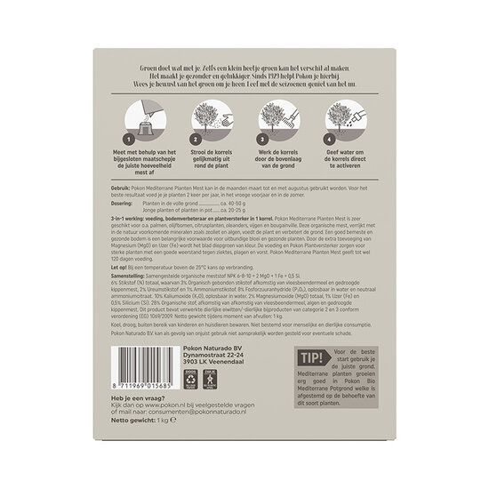 Pokon mediterrane planten mest 1kg