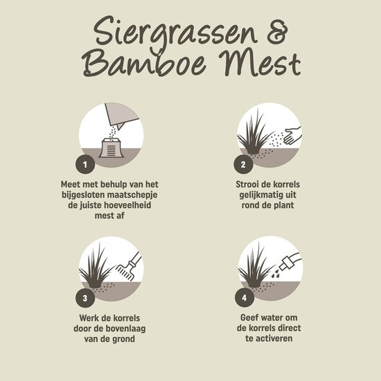 Pokon siergrassen & bamboe mest 1kg