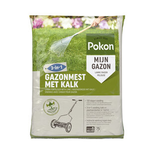 gazonmest met kalk 3-in-1 voor 75m² 5kg