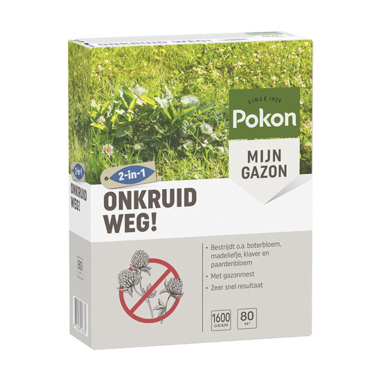 Pokon onkruid weg! 80m²1600gr
