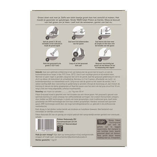 Pokon graszaad inzaai 1kg