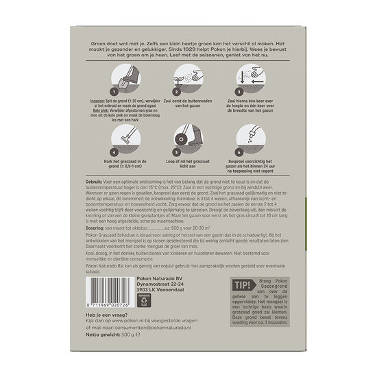 Pokon graszaad schaduw 500gr