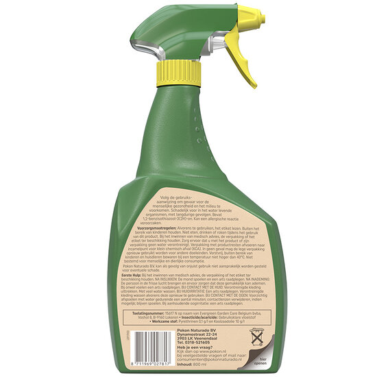 Pokon bio tegen hardnekkige insecten polysect spray 800ml