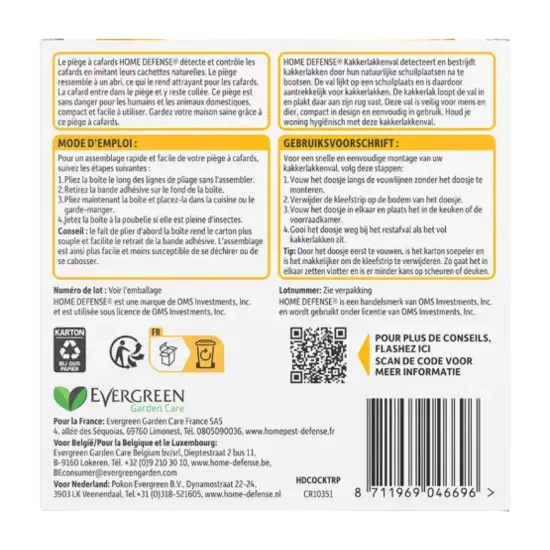 Home Defense® kakkerlakkenvallen 2 stuks