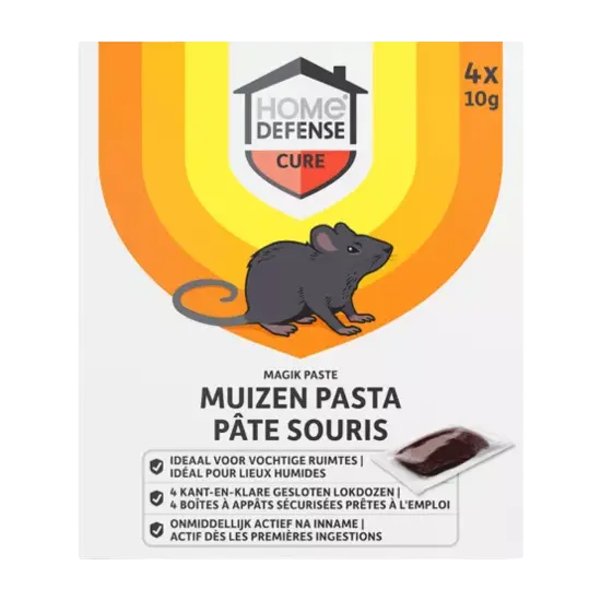 Home Defense® muizenlokdoos pasta 'magik paste' 4 stuks