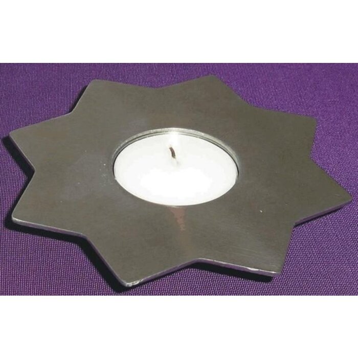 RVS houder stervorm zilver Ø 110 mm