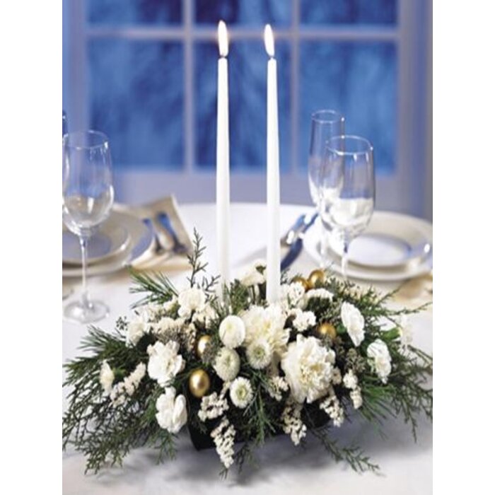 Bloemsteekkaars 270/12 wit (per 25 stuks)