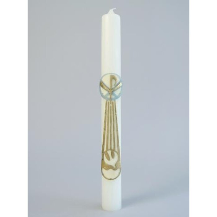 Doopkaars 9005 serie (400/40) Px/Duif Blauw