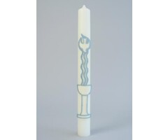 Doopkaars Duif/Kelk Blauw 400/40