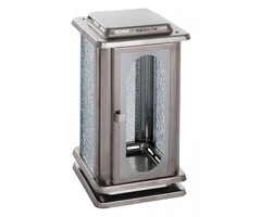 Graflantaarn RVS vierkant mat zilver