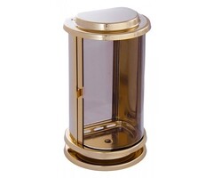 Lantaarn RVS ronde voorkant glimmend goud