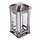Lantaarn RVS Luxe Design vierkant glimmend zilver