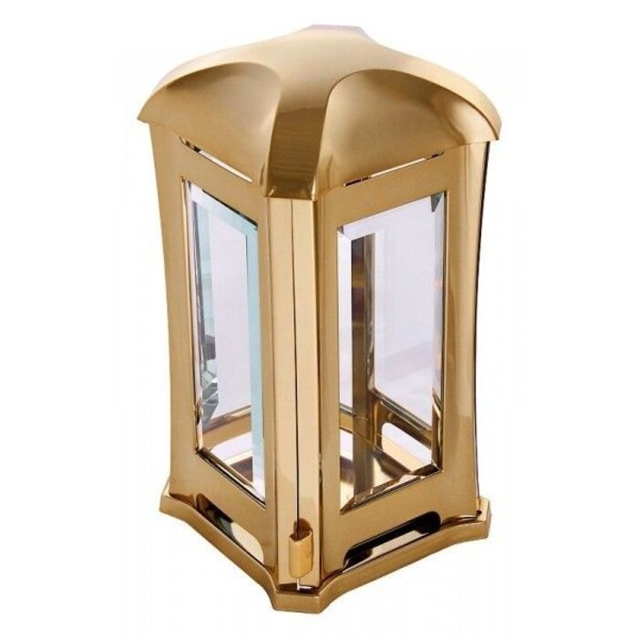 Graflantaarn RVS Luxe Design vierkant glimmend goud