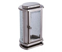 Lantaarn ronde achterkant glimmend zilver