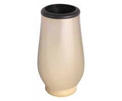 Grafvaas - breed bollend, hoog Glimmend goud